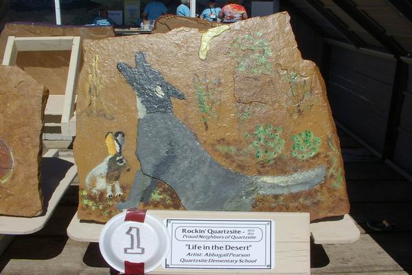 Impressive Painted Rock by Q Elementary Student