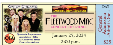 Fleetwood Mac Tribute 2pm $25