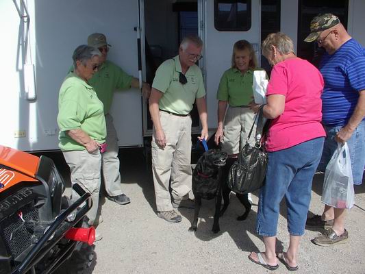 La Paz Co Search & Rescue people explaining how they help find people in the desert