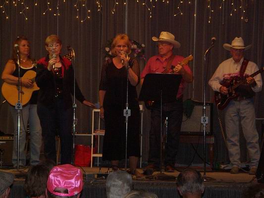 Lenora and Sandy performing at the Grand Gathering Benefit.
