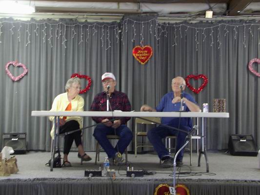 Charlene, Howard & Bob leading the Member Meeting