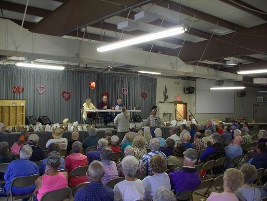 Richard & Dick presenting a $1,000 check to the Board for the Gold Show.